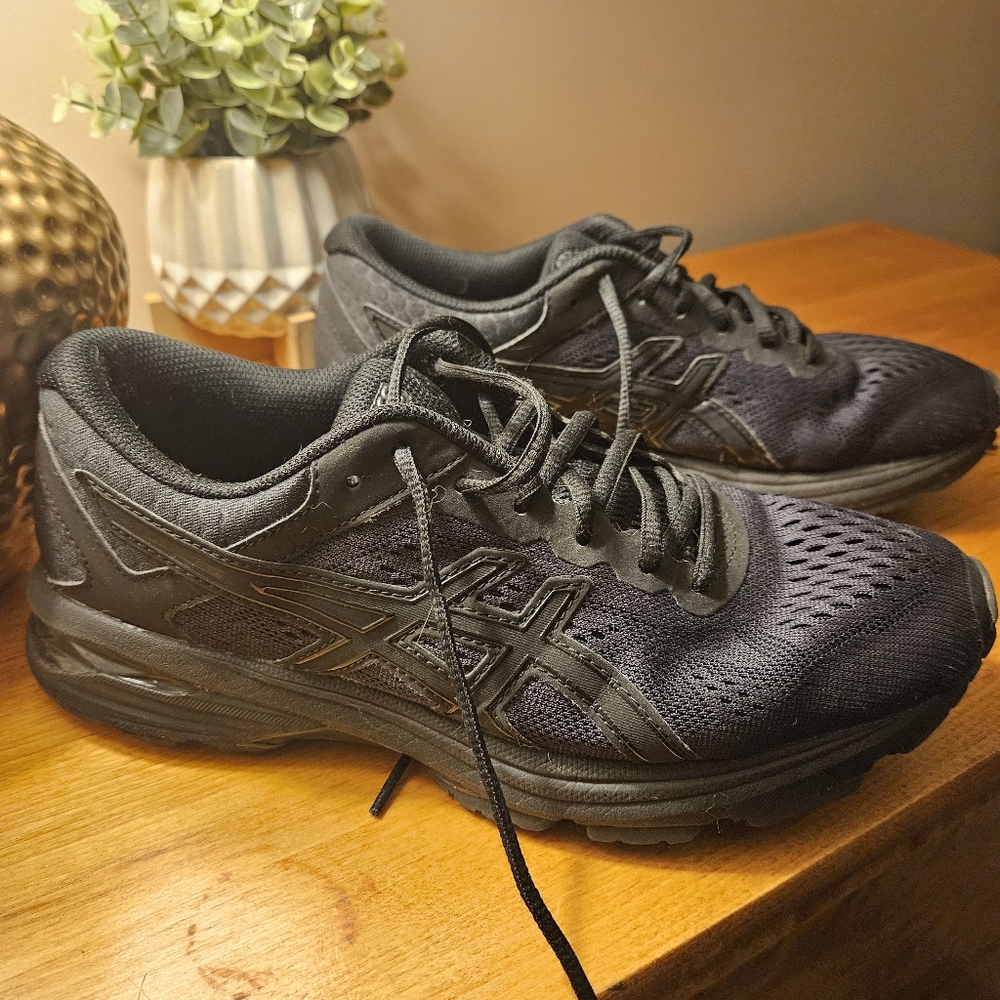 All Black Asics